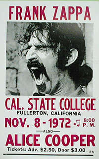Poster image of Frank Zappa archived on NNDB